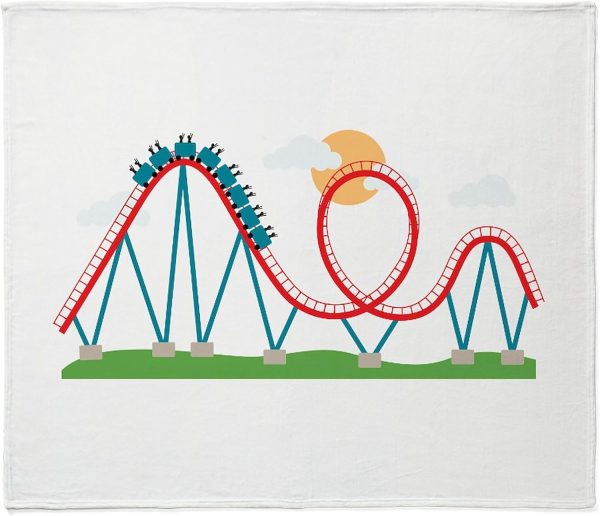 CafePress Roller Coaster Throw Blanket Super Soft Fleece Plush Throw Blanket, 60