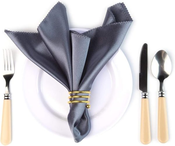 Gold Napkin Rings Set of 6, Napkin Rings Set Metal Napkin Holders Buckle for Cloth Napkins for Wedding, St. Patrick's Day, Easter, Banquet, Tea Party, Birthday, Thanksgiving Dining Table Decor - Image 4