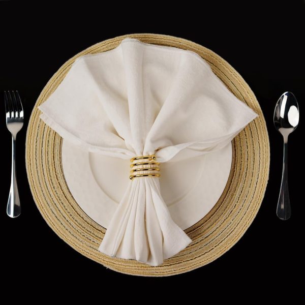 Gold Napkin Rings Set of 6, Napkin Rings Set Metal Napkin Holders Buckle for Cloth Napkins for Wedding, St. Patrick's Day, Easter, Banquet, Tea Party, Birthday, Thanksgiving Dining Table Decor - Image 7