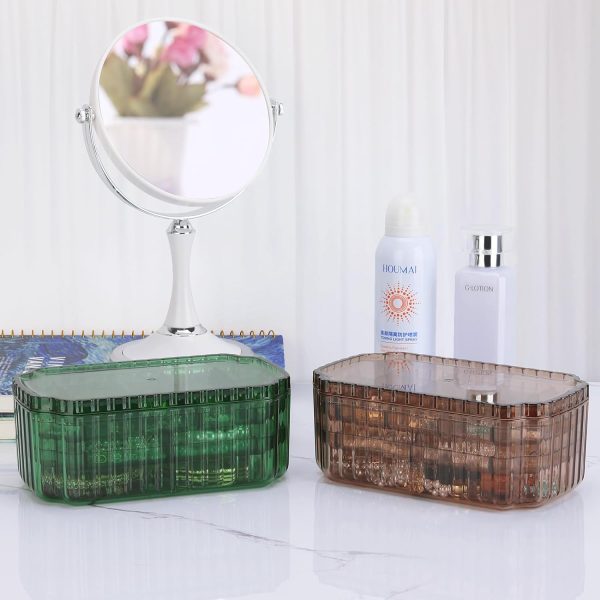LETURE 3-Layer Jewelry Organizer Box for Earrings, Rings, Necklaces, Bracelets, Clear Plastic Bead Storage Containers for Crafts (Green) - Image 6